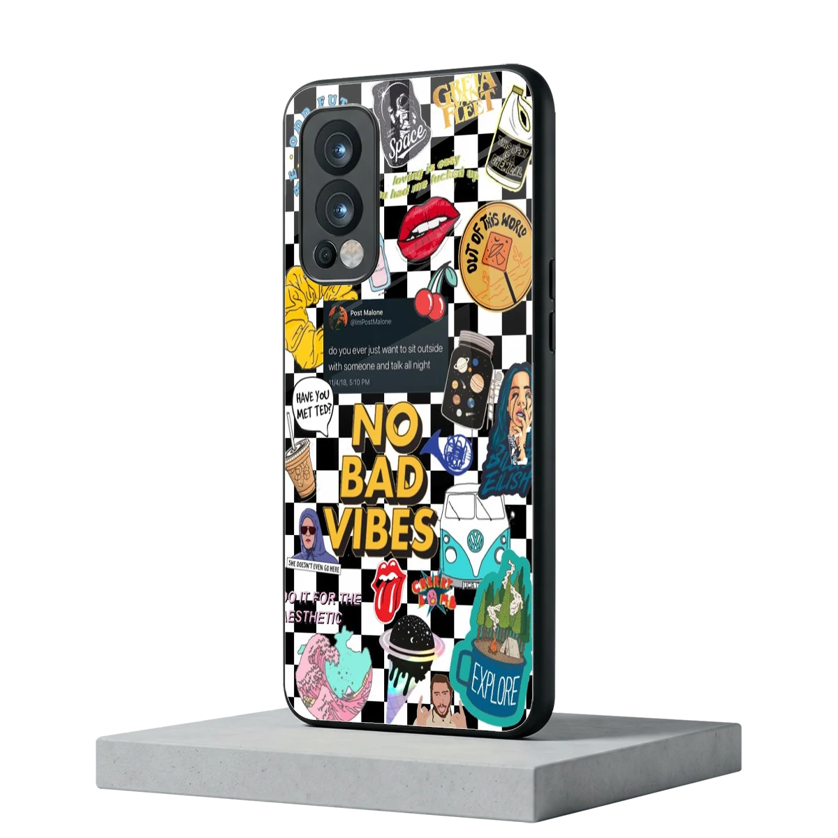 Mood Board oneplus nord 2 mobile cover | shockproof glass phone case