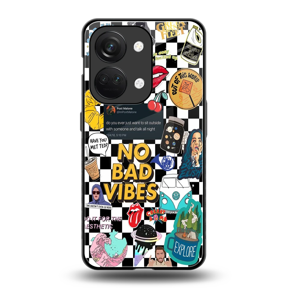 Mood Board back phone cover | glass case for oneplus nord 3