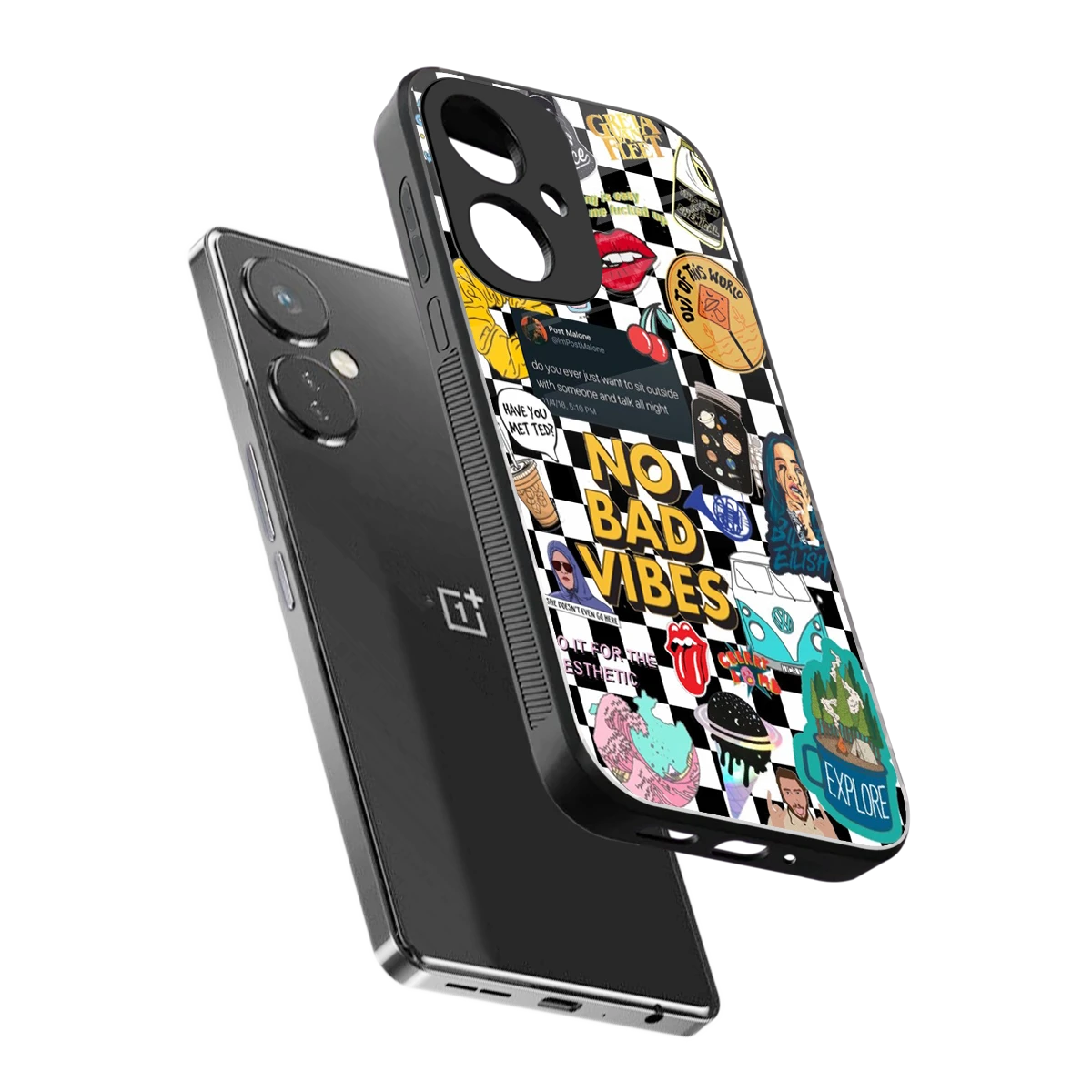 Mood Board sleek oneplus nord ce 3 cover with tempered glass back and TPU edges