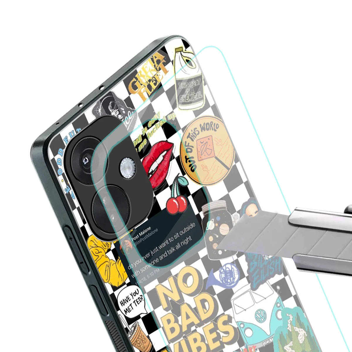 Mood Board stylish phone case for oneplus nord ce 3 | glossy glass and slim fit