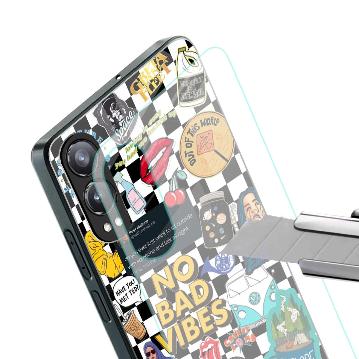 Mood Board stylish phone case for oneplus nord ce 4 lite | glossy glass and slim fit