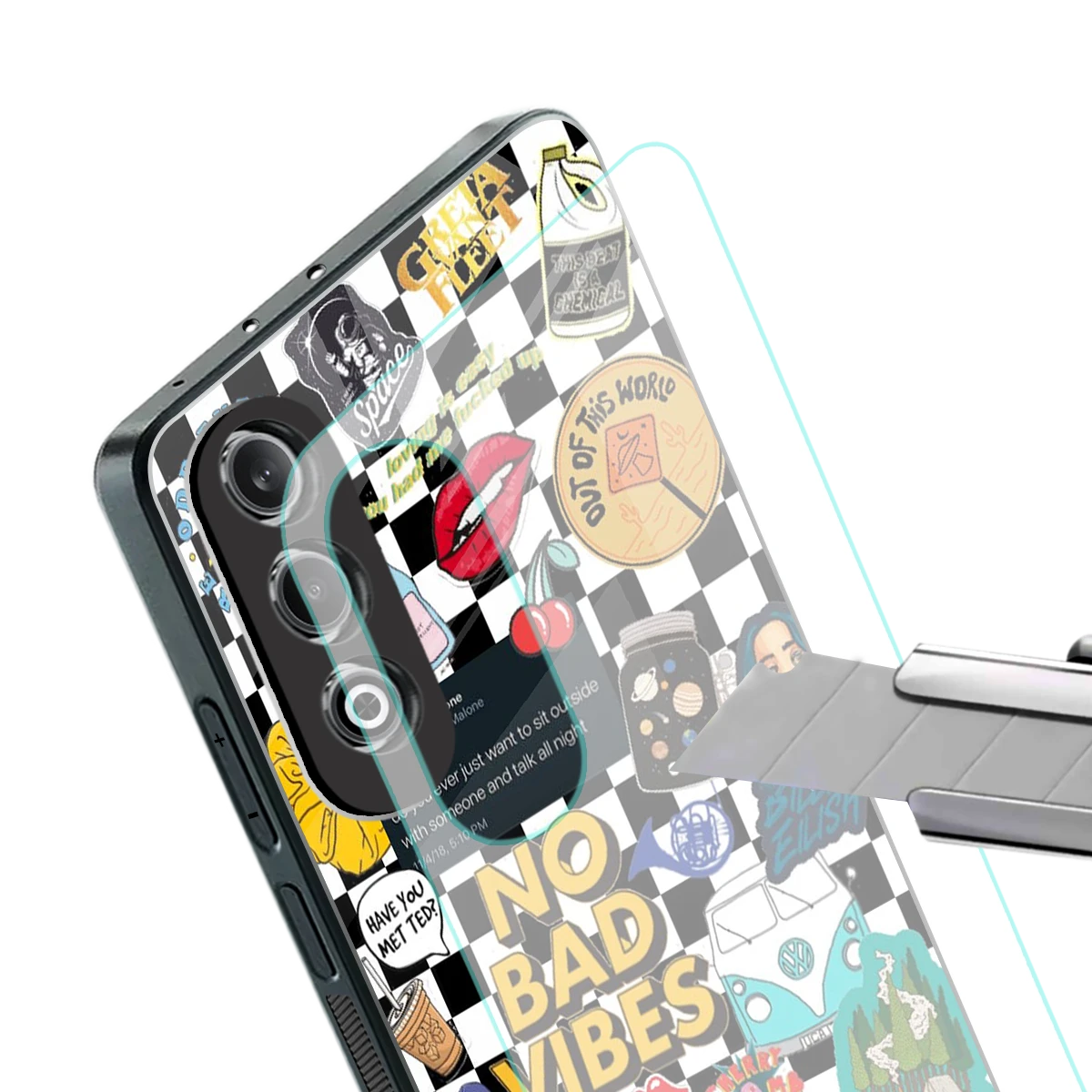 Mood Board stylish phone case for oneplus nord ce 4 | glossy glass and slim fit