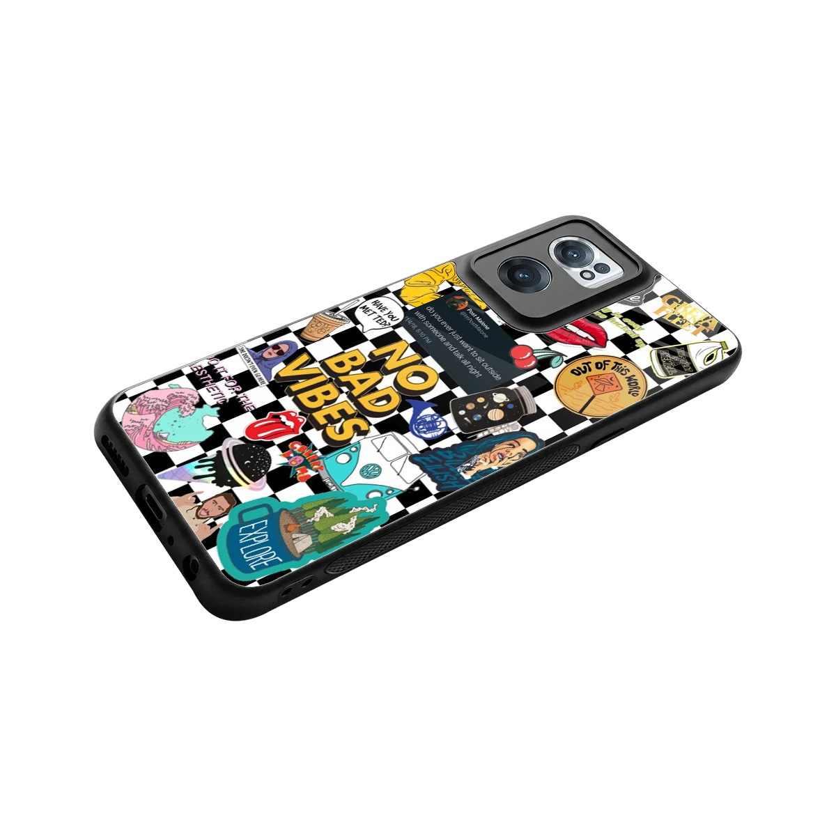 Mood Board stylish phone case for oneplus nord ce 2 | glossy glass and slim fit