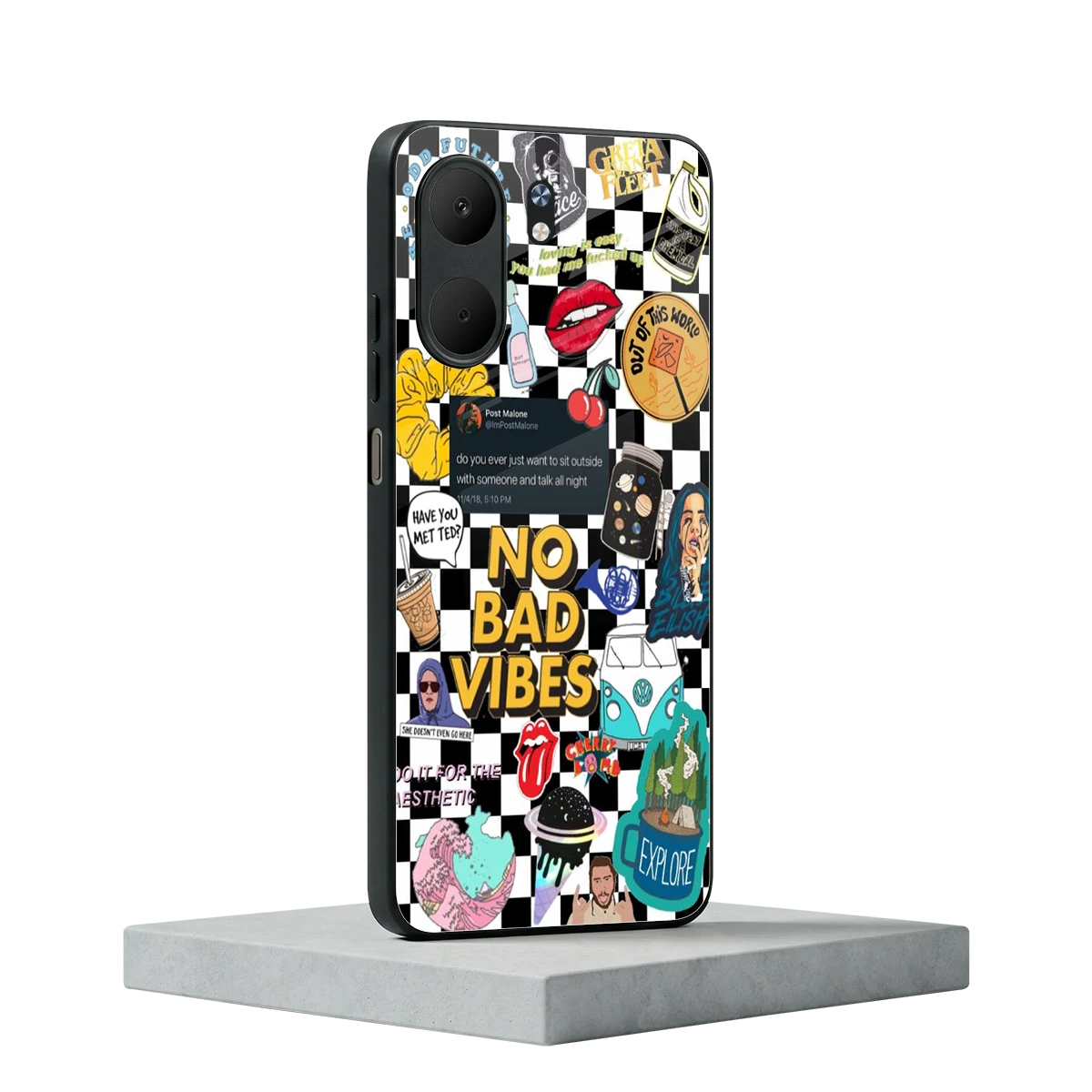 Mood Board oppo a5x 5g mobile cover | shockproof glass phone case