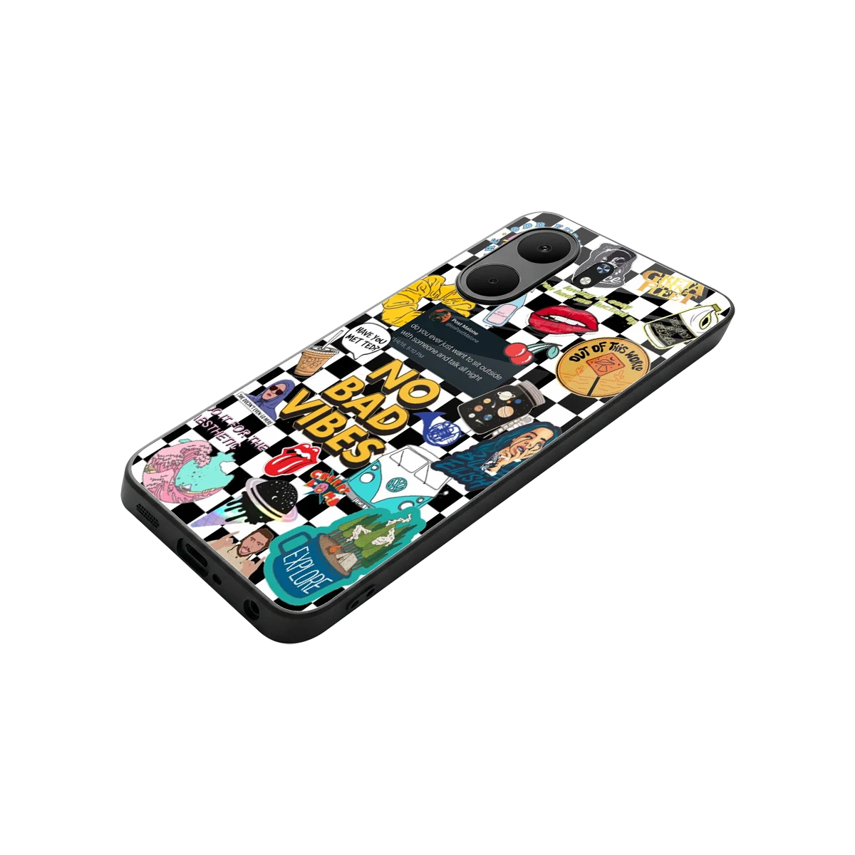 Mood Board stylish phone case for oppo a5x 5g | glossy glass and slim fit