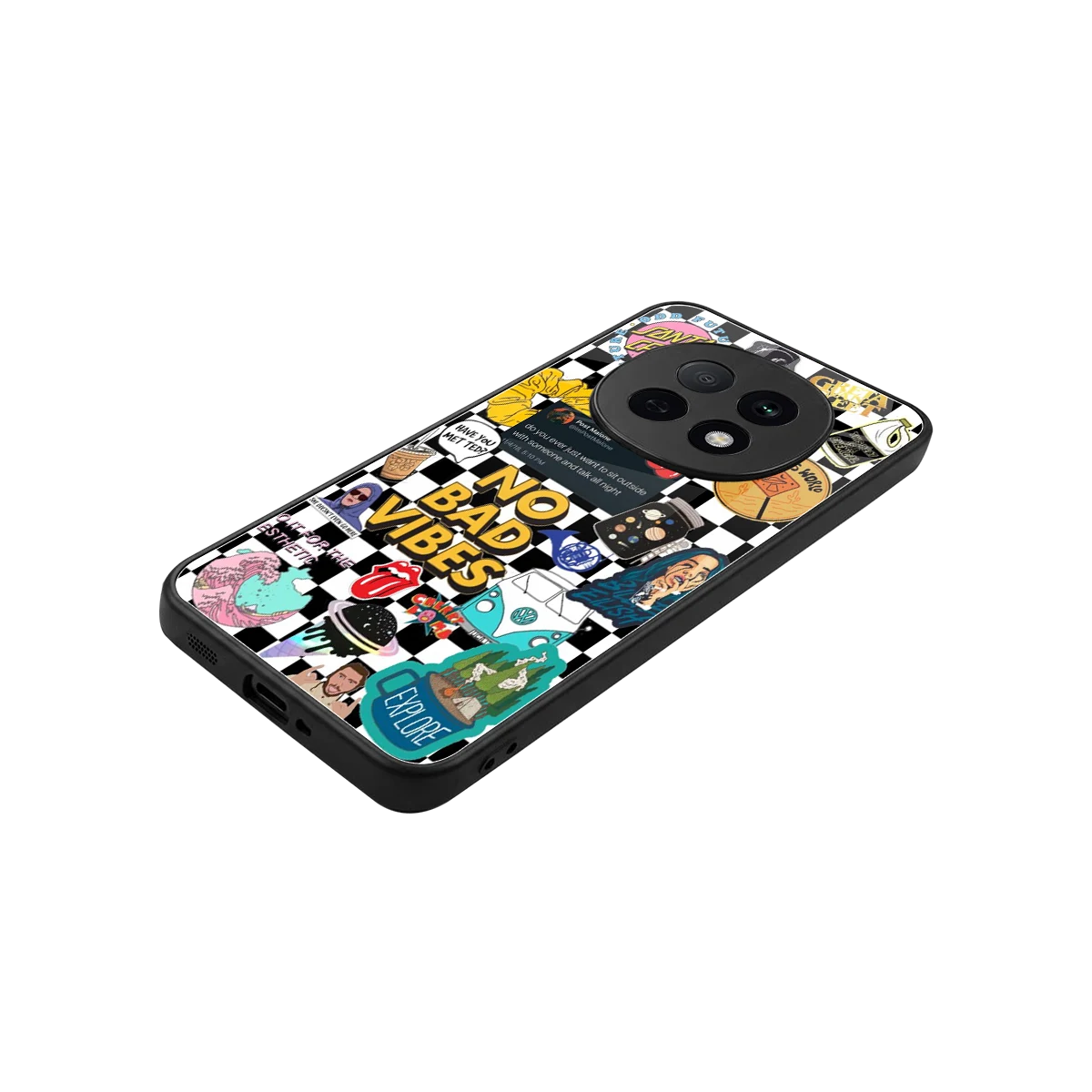 Mood Board stylish phone case for oppo f29 pro 5g | glossy glass and slim fit