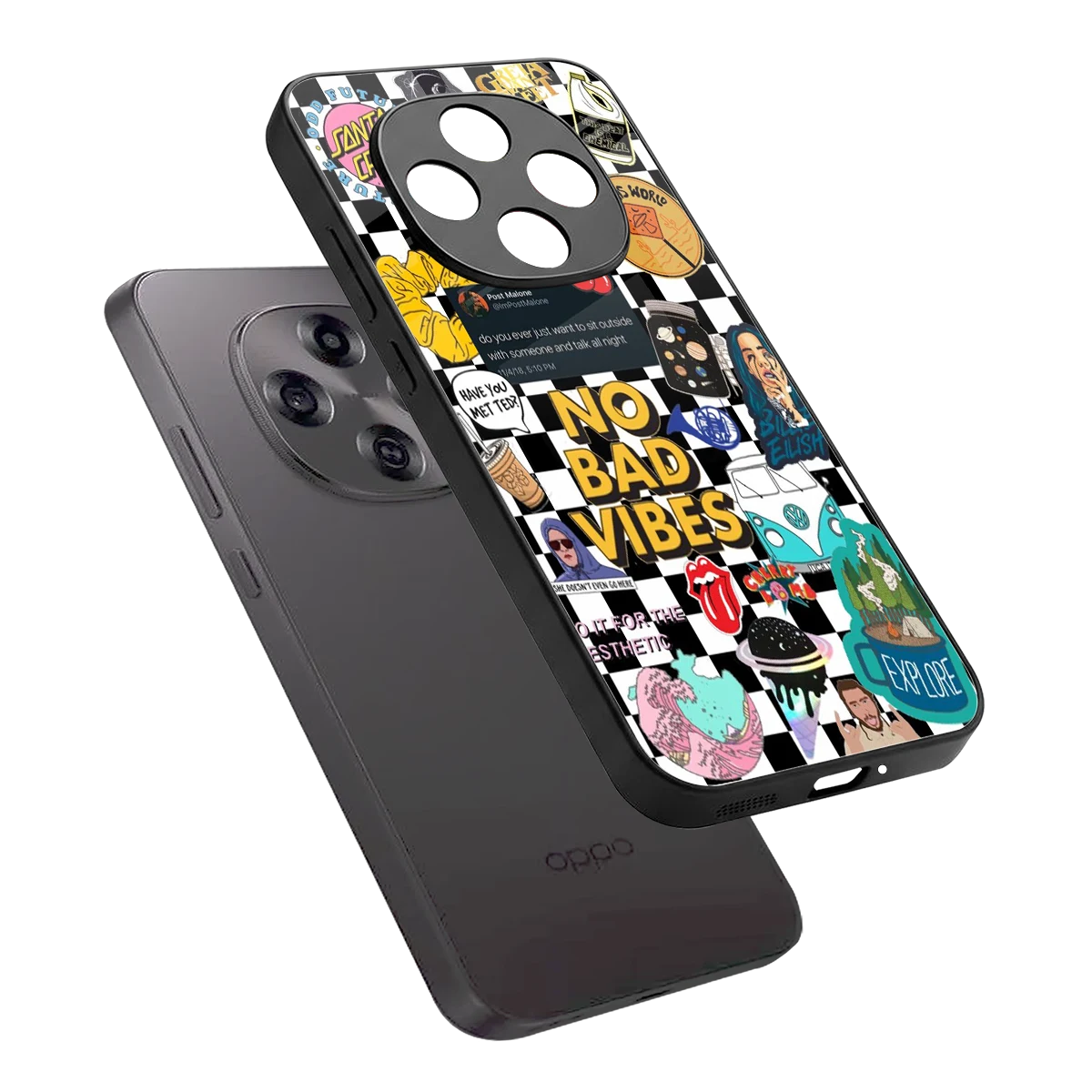 Mood Board sleek oppo f31 pro 5g cover with tempered glass back and TPU edges