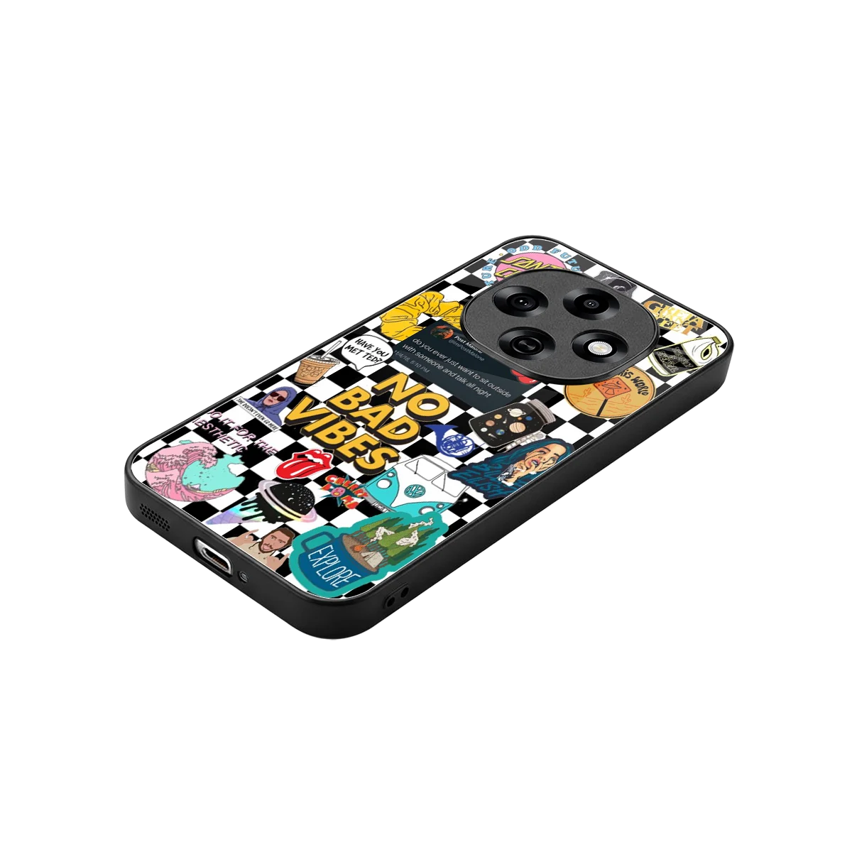 Mood Board stylish phone case for oppo f31 pro 5g | glossy glass and slim fit