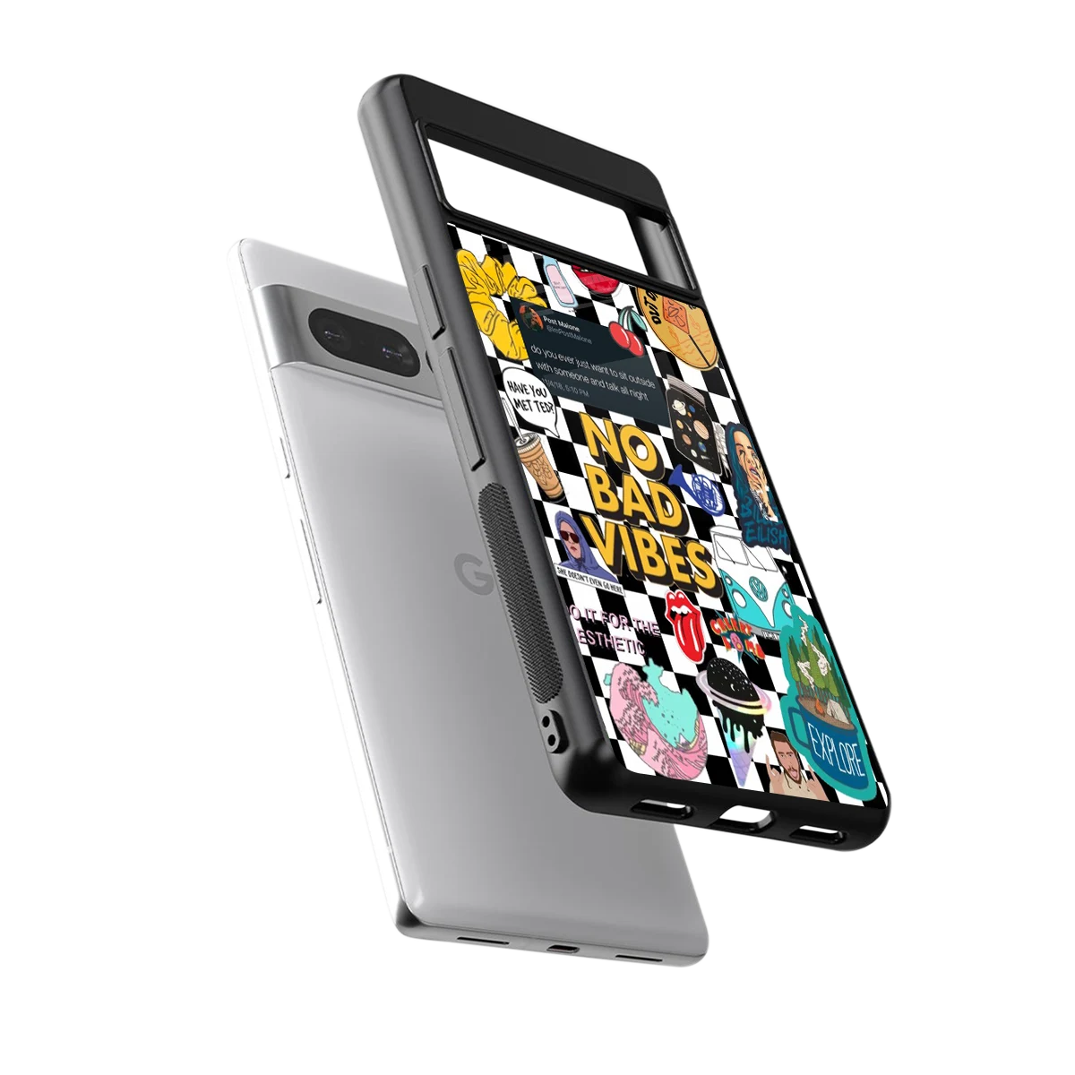 Mood Board sleek google pixel 7 pro cover with tempered glass back and TPU edges