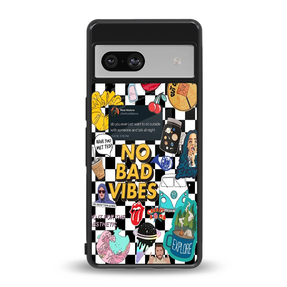 Mood Board back phone cover | glass case for google pixel 7a