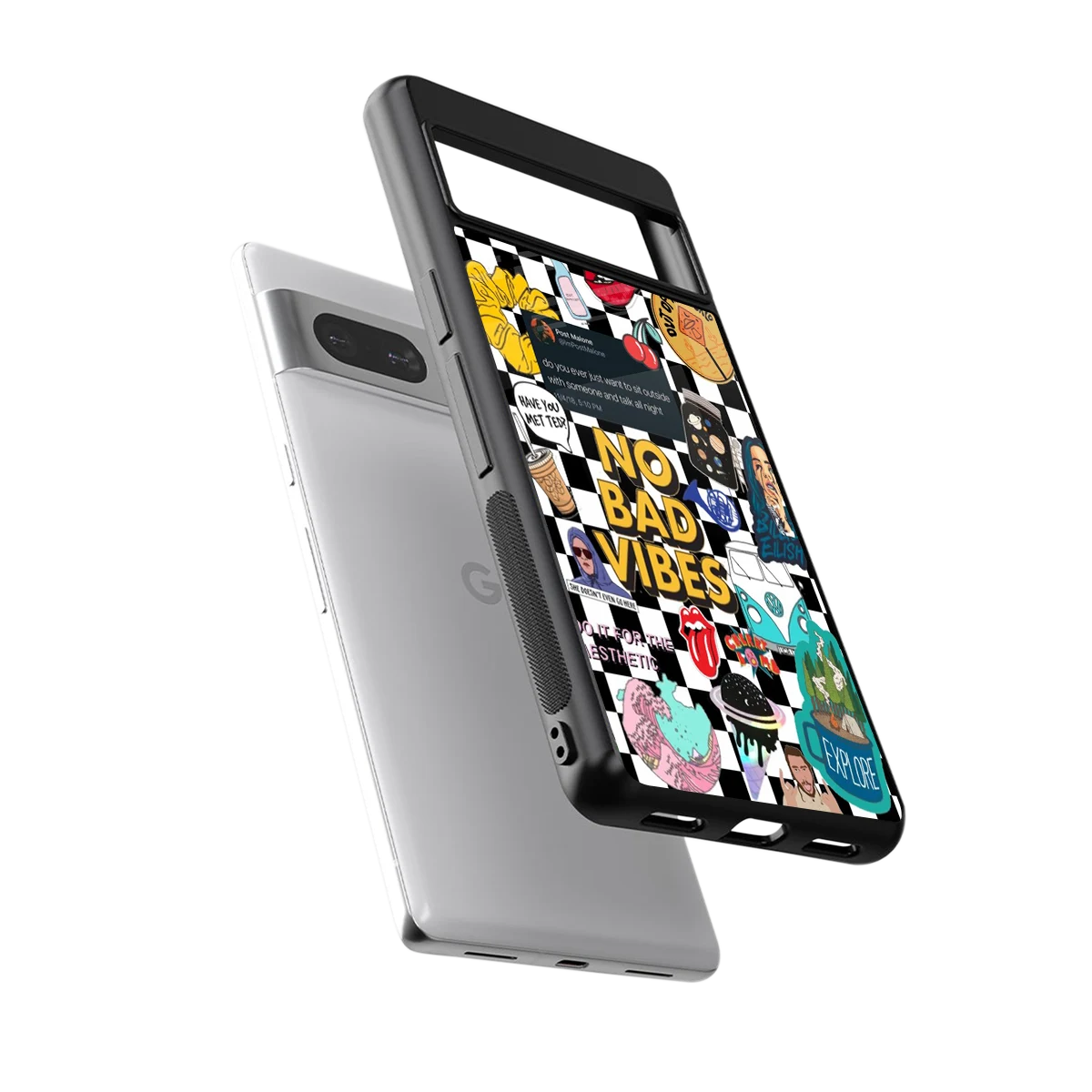 Mood Board sleek google pixel 7 cover with tempered glass back and TPU edges