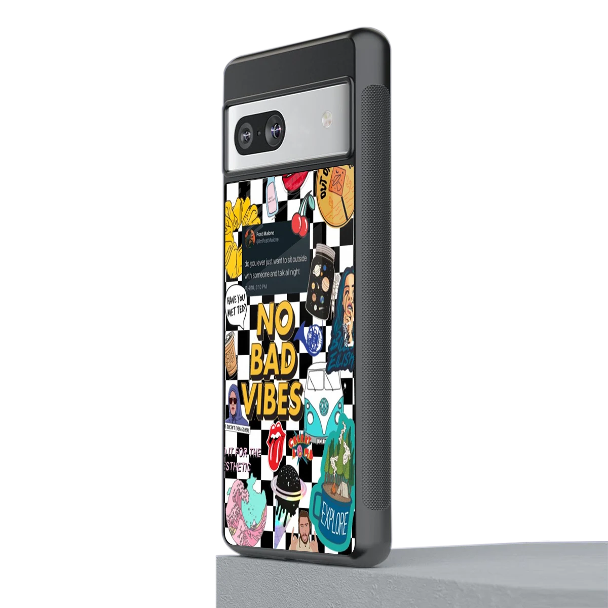 Mood Board stylish phone case for google pixel 7a | glossy glass and slim fit