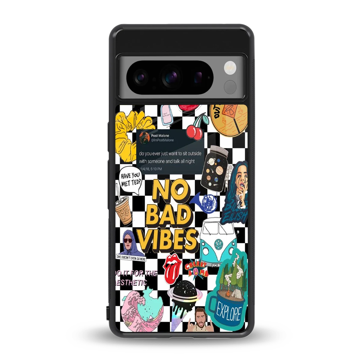 Mood Board back phone cover | glass case for google pixel 8 pro