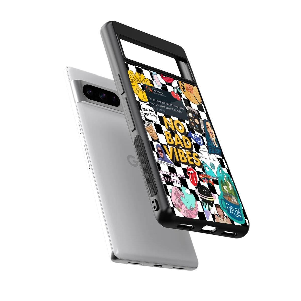 Mood Board sleek google pixel 8 pro cover with tempered glass back and TPU edges