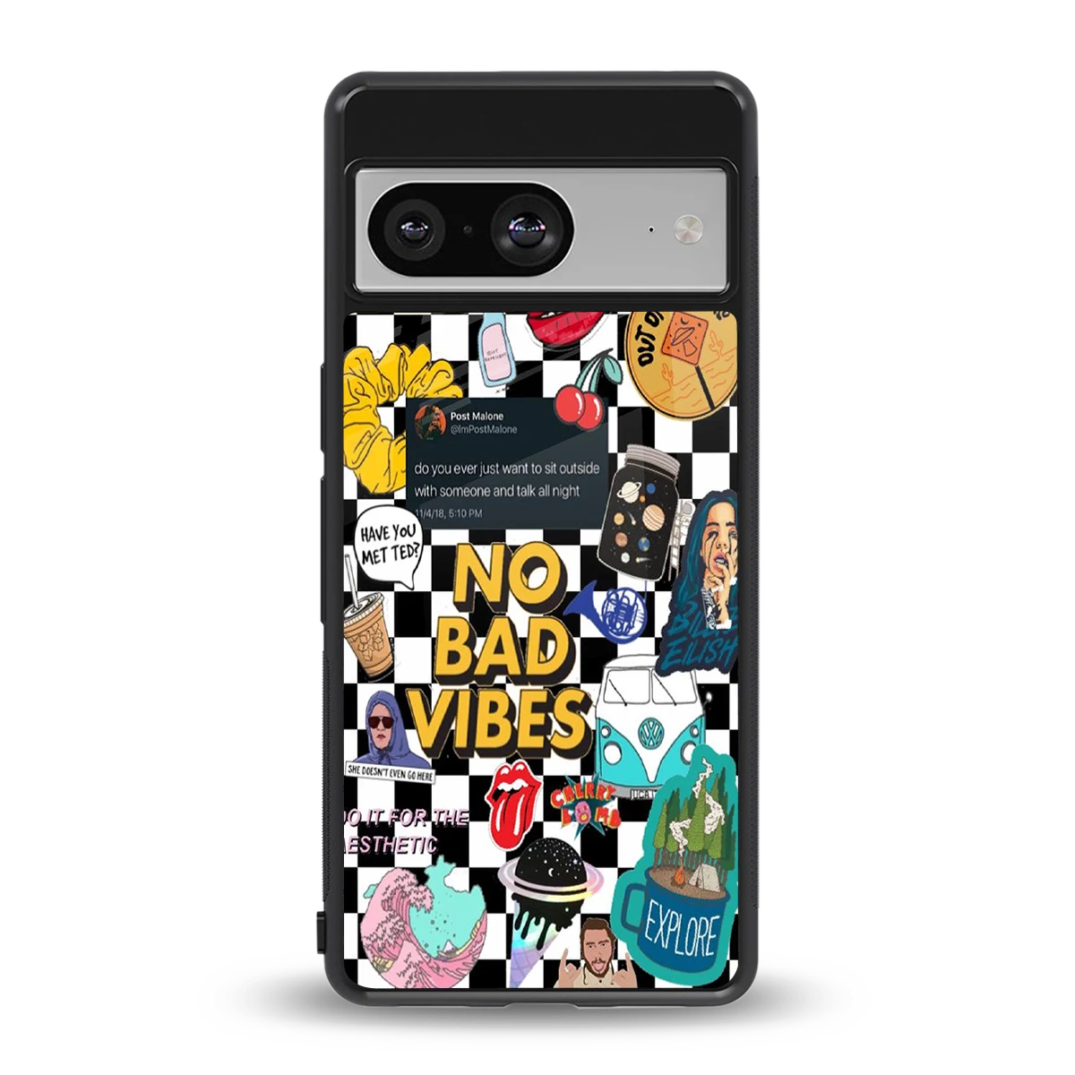 Mood Board back phone cover | glass case for google pixel 8
