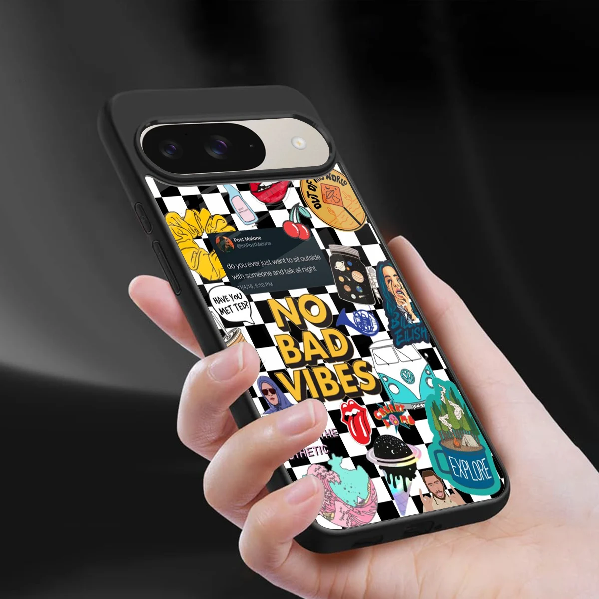 Mood Board sleek google pixel 9 cover with tempered glass back and TPU edges