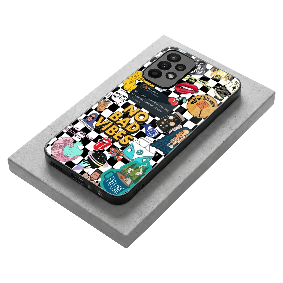 Mood Board stylish phone case for samsung galaxy a23 | glossy glass and slim fit