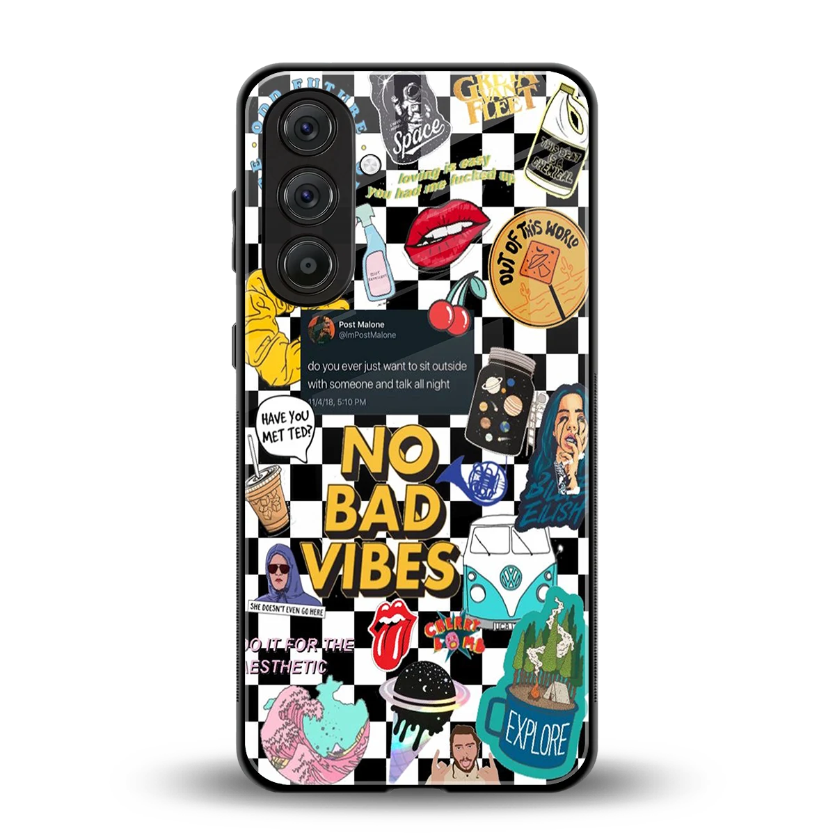Mood Board back phone cover | glass case for samsung galaxy a55 5g