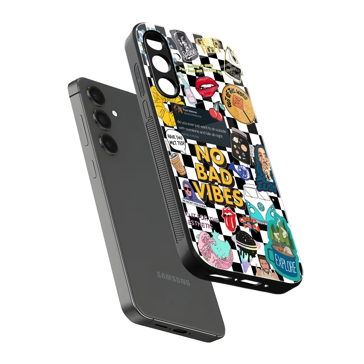 Mood Board sleek samsung galaxy a55 5g cover with tempered glass back and TPU edges