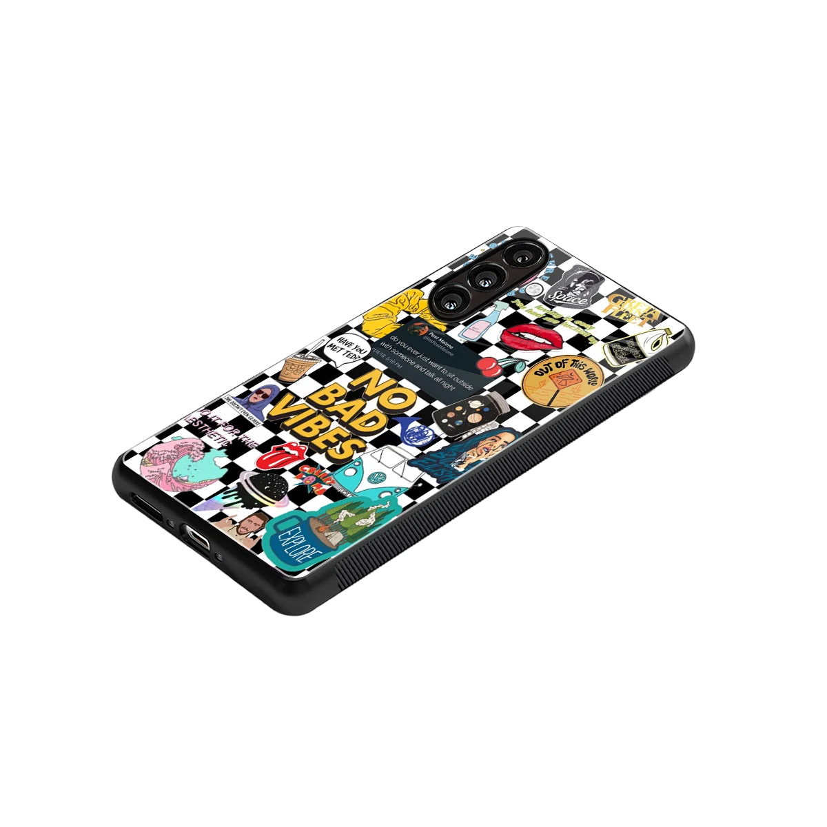 Mood Board stylish phone case for samsung galaxy a55 5g | glossy glass and slim fit