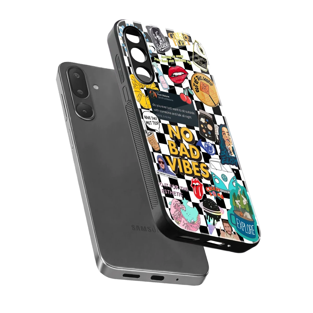 Mood Board sleek samsung galaxy m36 5g cover with tempered glass back and TPU edges
