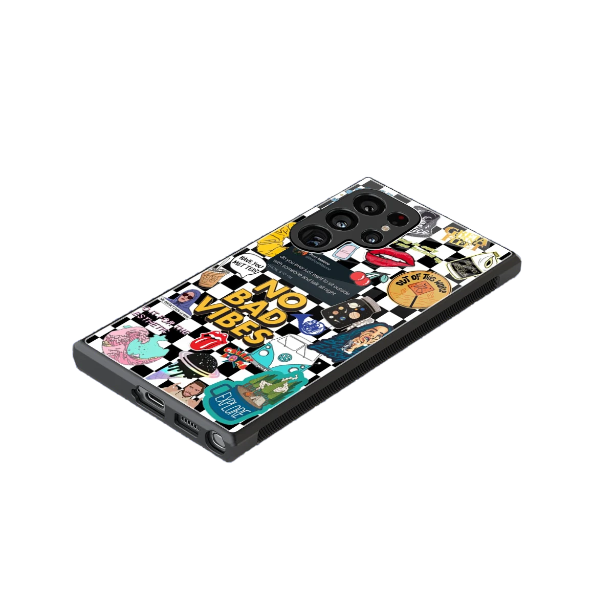 Mood Board stylish phone case for samsung galaxy s23 ultra | glossy glass and slim fit