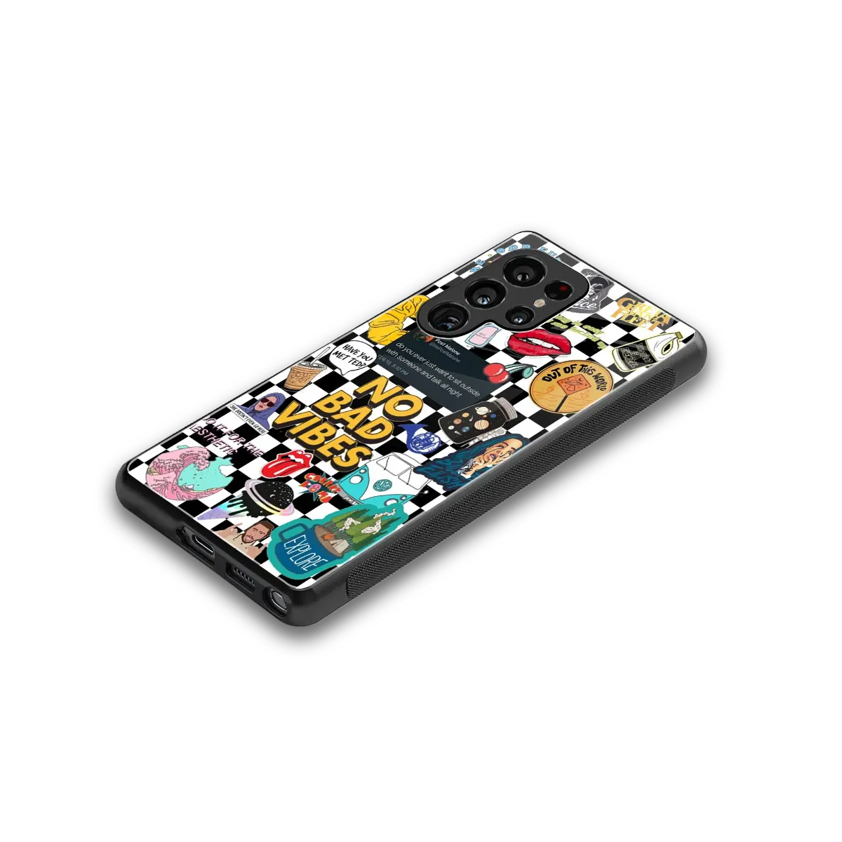 Mood Board stylish phone case for samsung galaxy s25 ultra | glossy glass and slim fit