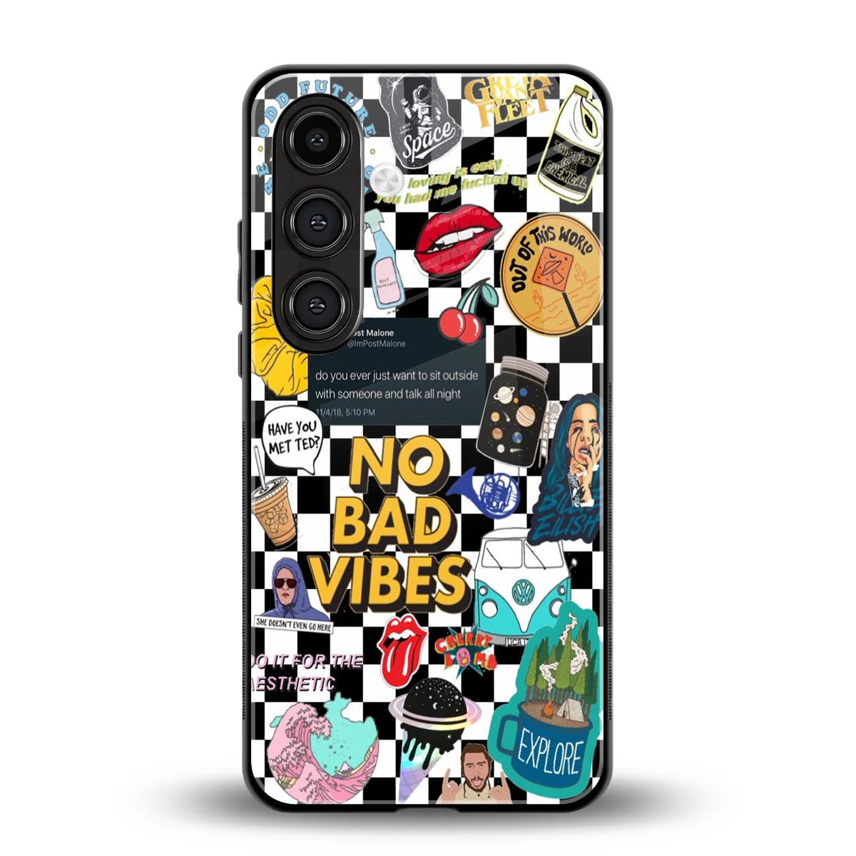 Mood Board back phone cover | glass case for samsung galaxy s23 fe