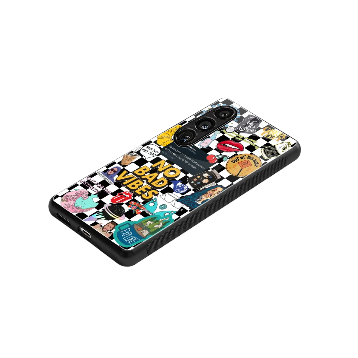 Mood Board stylish phone case for samsung galaxy s24 | glossy glass and slim fit