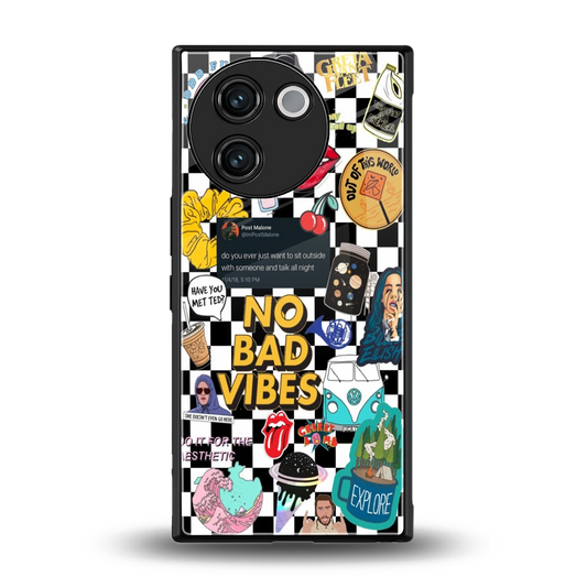 Mood Board back phone cover | glass case for vivo v30e