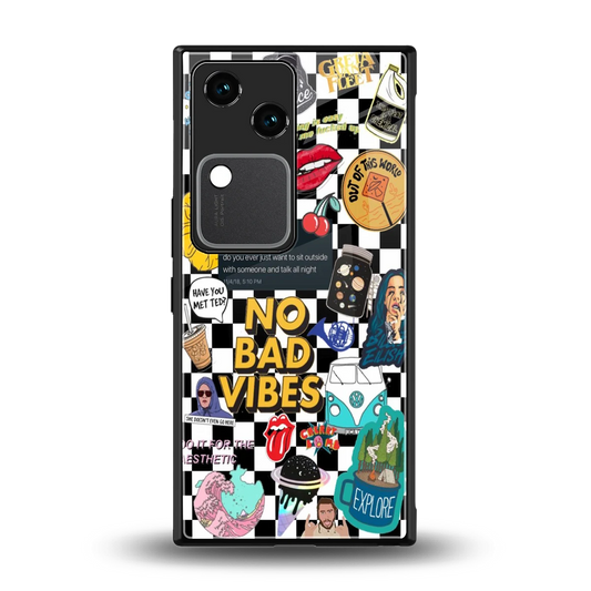 Mood Board back phone cover | glass case for vivo v30