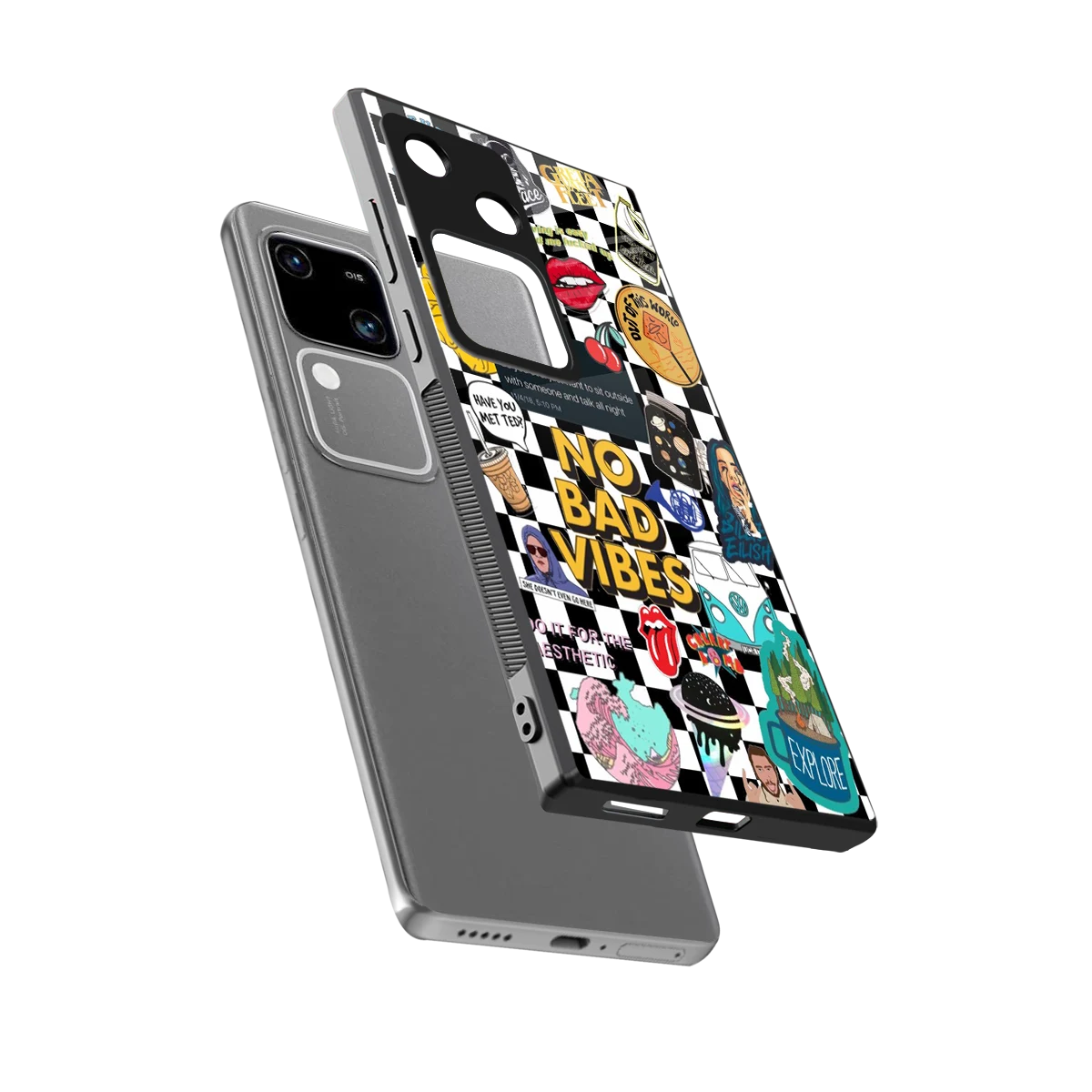 Mood Board sleek vivo v30 cover with tempered glass back and TPU edges