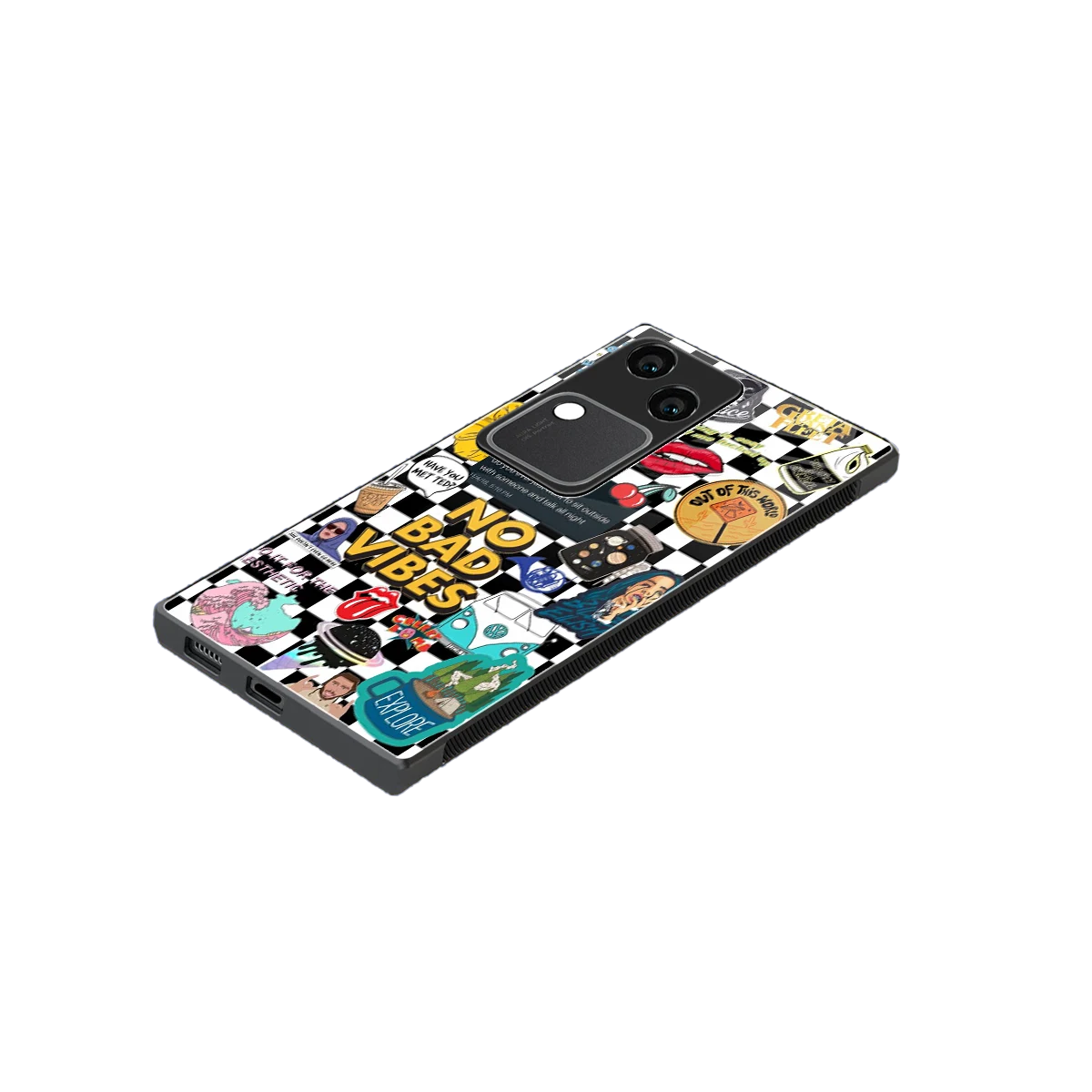 Mood Board stylish phone case for vivo v30 | glossy glass and slim fit