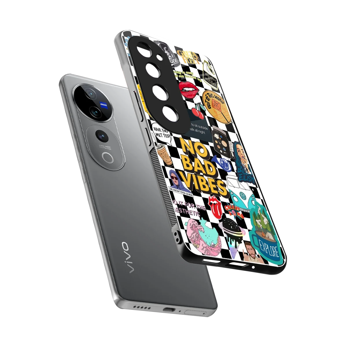 Mood Board sleek vivo v40 pro cover with tempered glass back and TPU edges