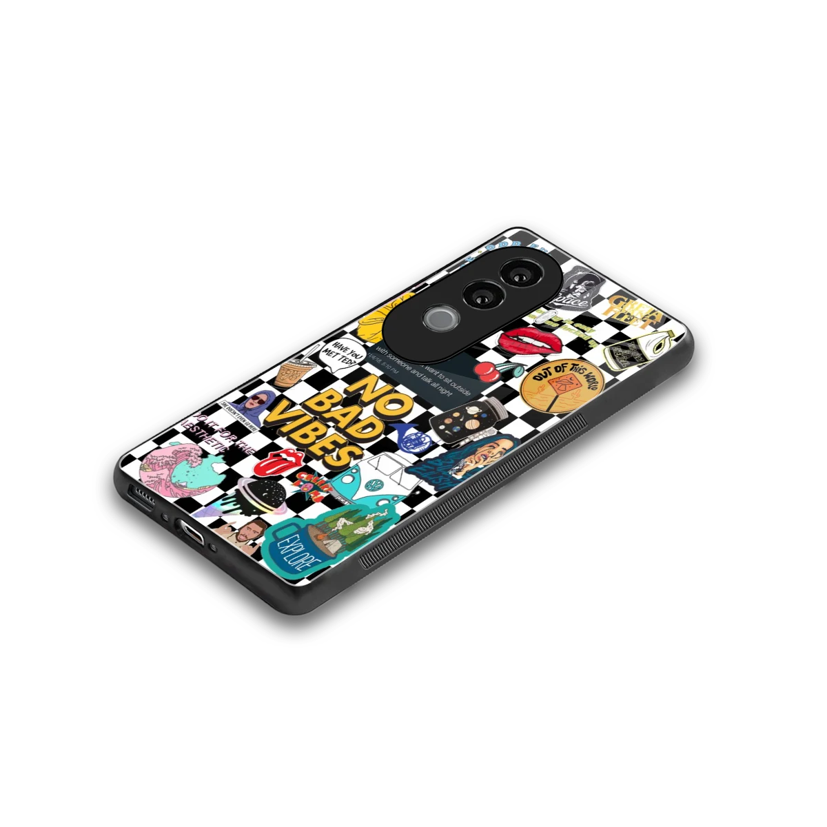 Mood Board stylish phone case for vivo v40e | glossy glass and slim fit