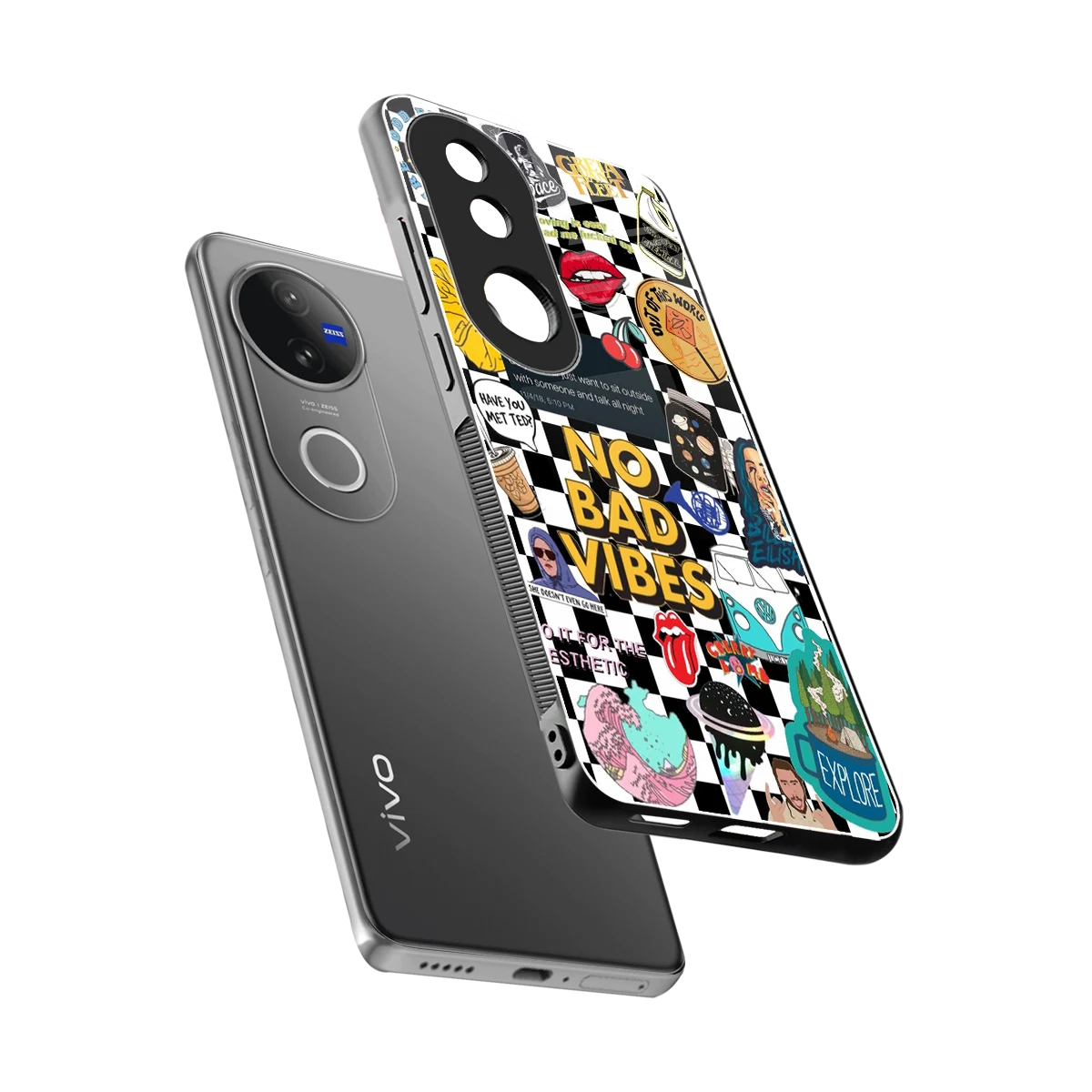 Mood Board sleek vivo v50 cover with tempered glass back and TPU edges