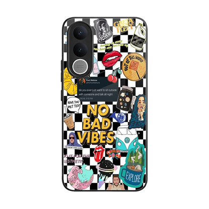 Mood Board back phone cover | glass case for vivo v70 fe