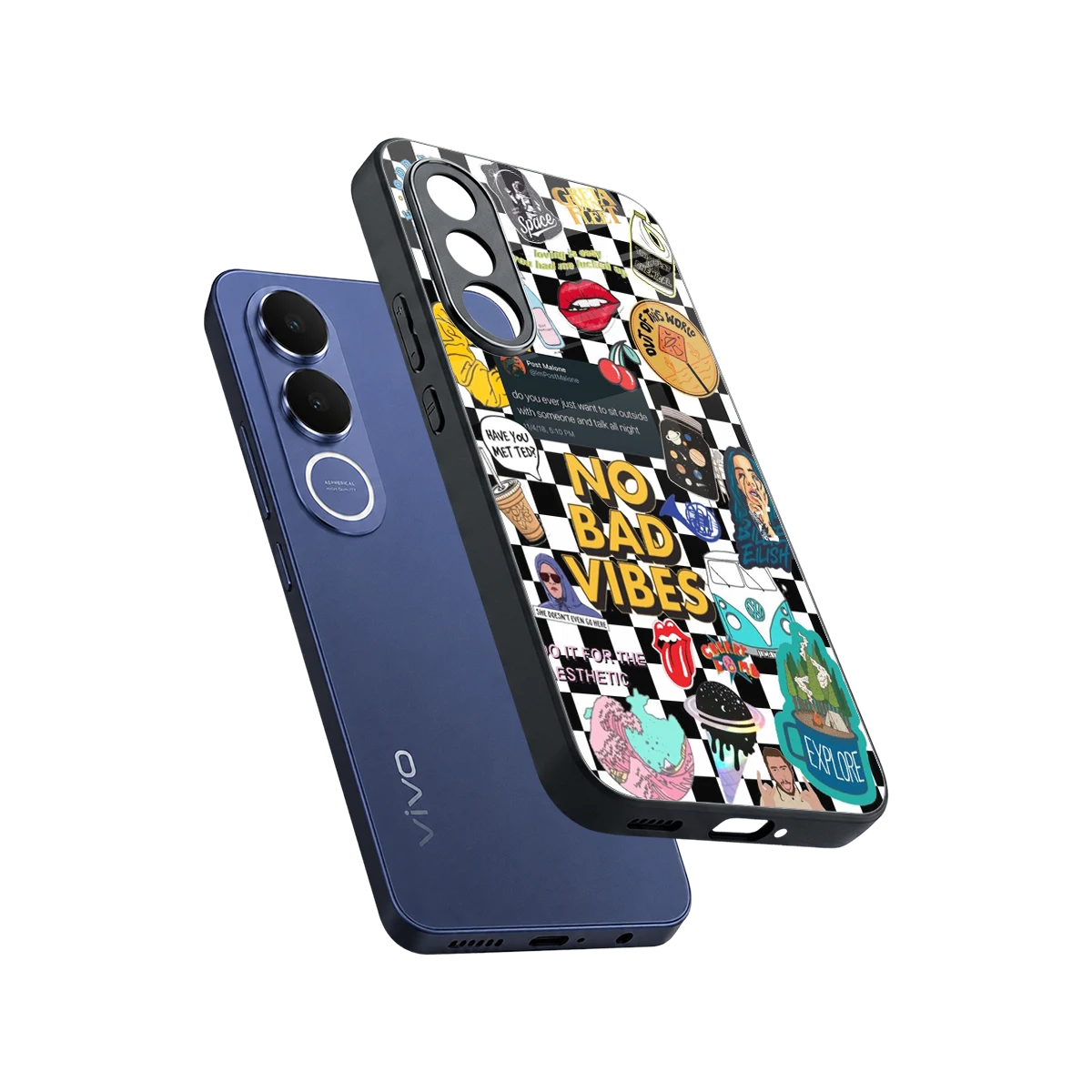 Mood Board sleek vivo v70 fe cover with tempered glass back and TPU edges