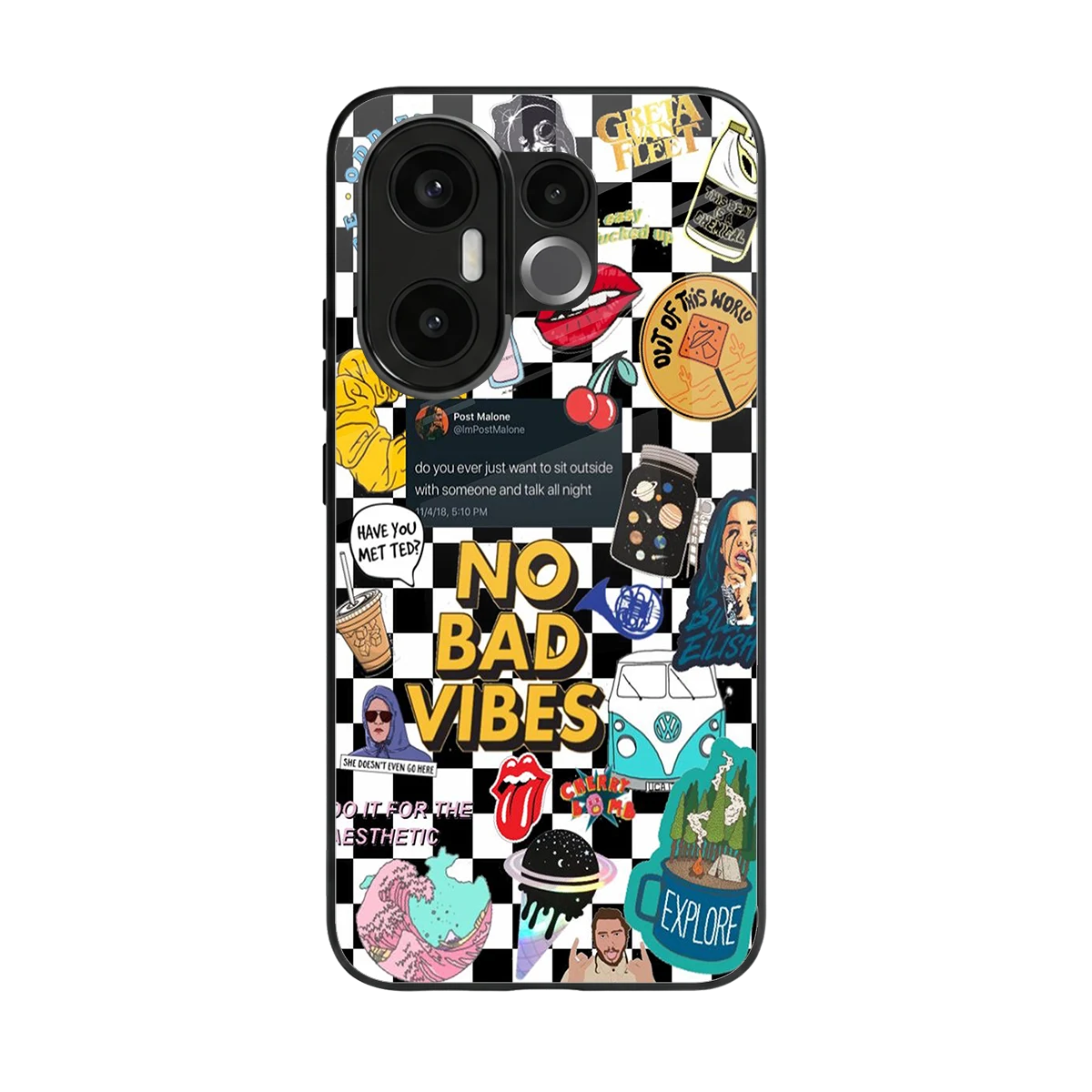 Mood Board back phone cover | glass case for vivo x200 fe