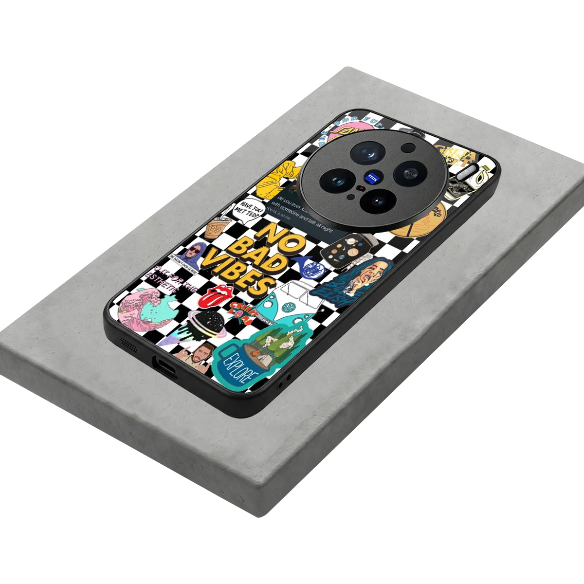 Mood Board stylish phone case for vivo x200 pro | glossy glass and slim fit