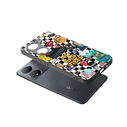 Mood Board sleek Vivo-y100 cover with tempered glass back and TPU edges