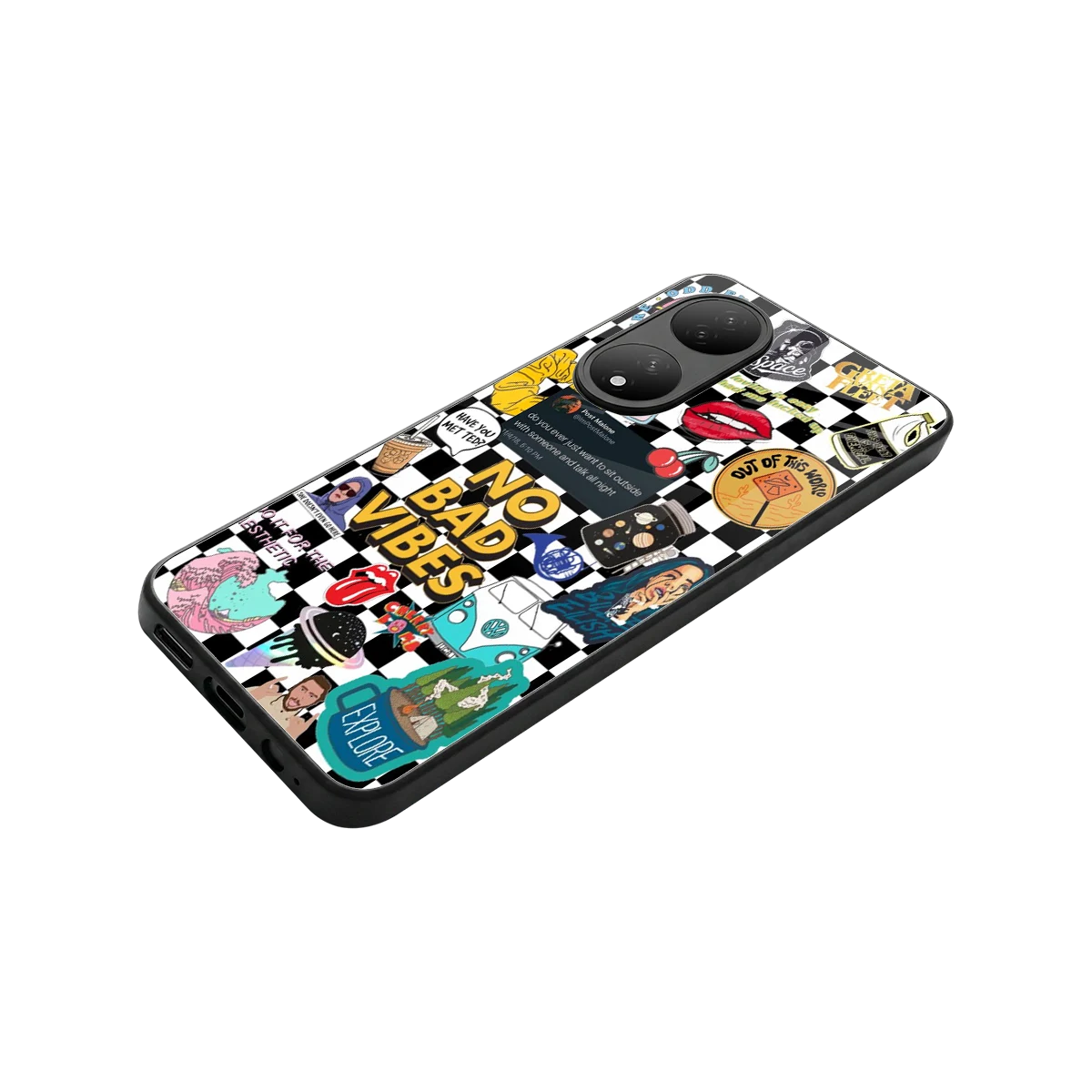 Mood Board stylish phone case for Vivo-y100 | glossy glass and slim fit