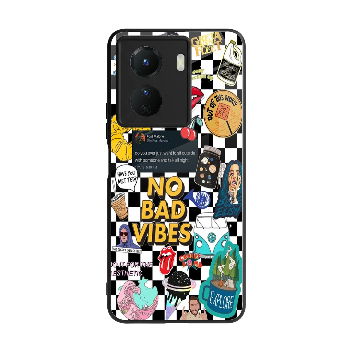 Mood Board back phone cover | glass case for vivo y16