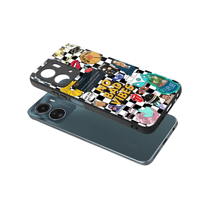 Mood Board sleek vivo y16 cover with tempered glass back and TPU edges