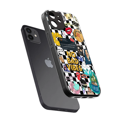 Mood Board sleek iphone 12 cover with tempered glass back and TPU edges