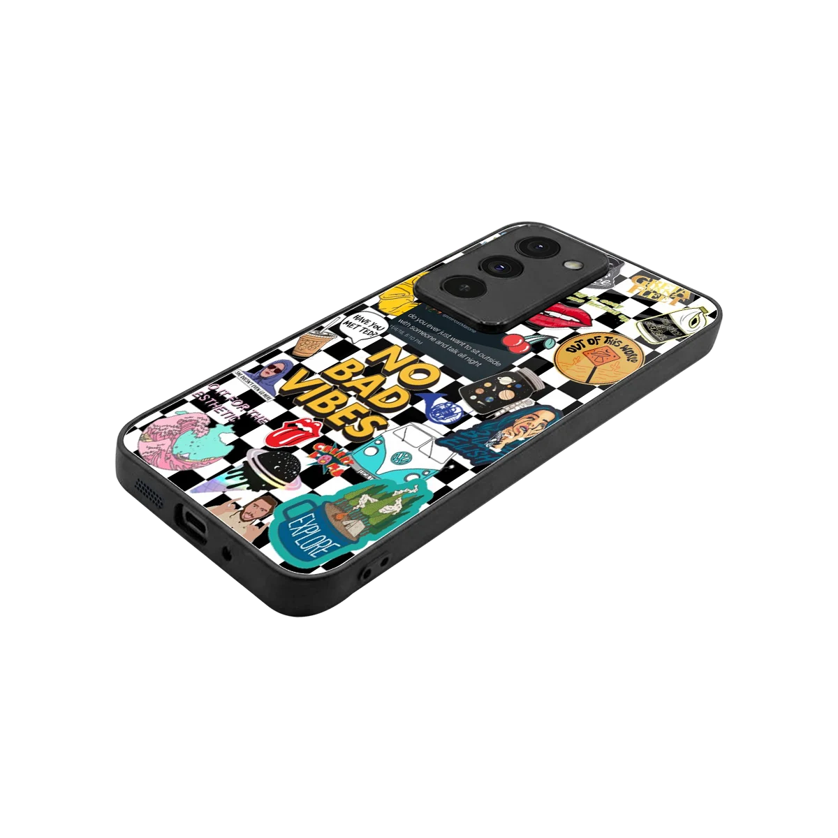 Mood Board stylish phone case for redmi 15 5g | glossy glass and slim fit