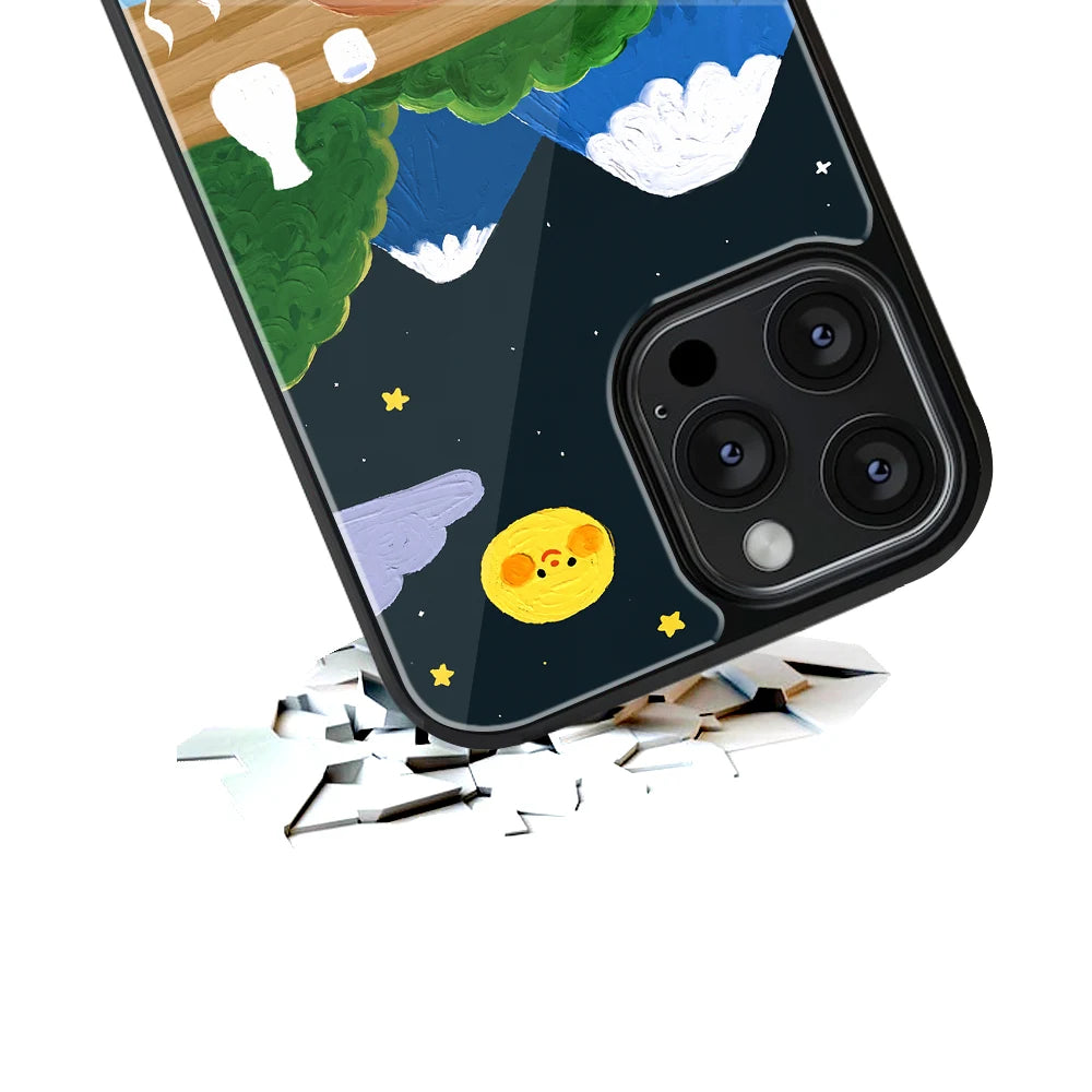 Durable Glass Back Mobile Case for iPhone, Samsung, OnePlus, Google Pixel, Redmi, Vivo, Oppo