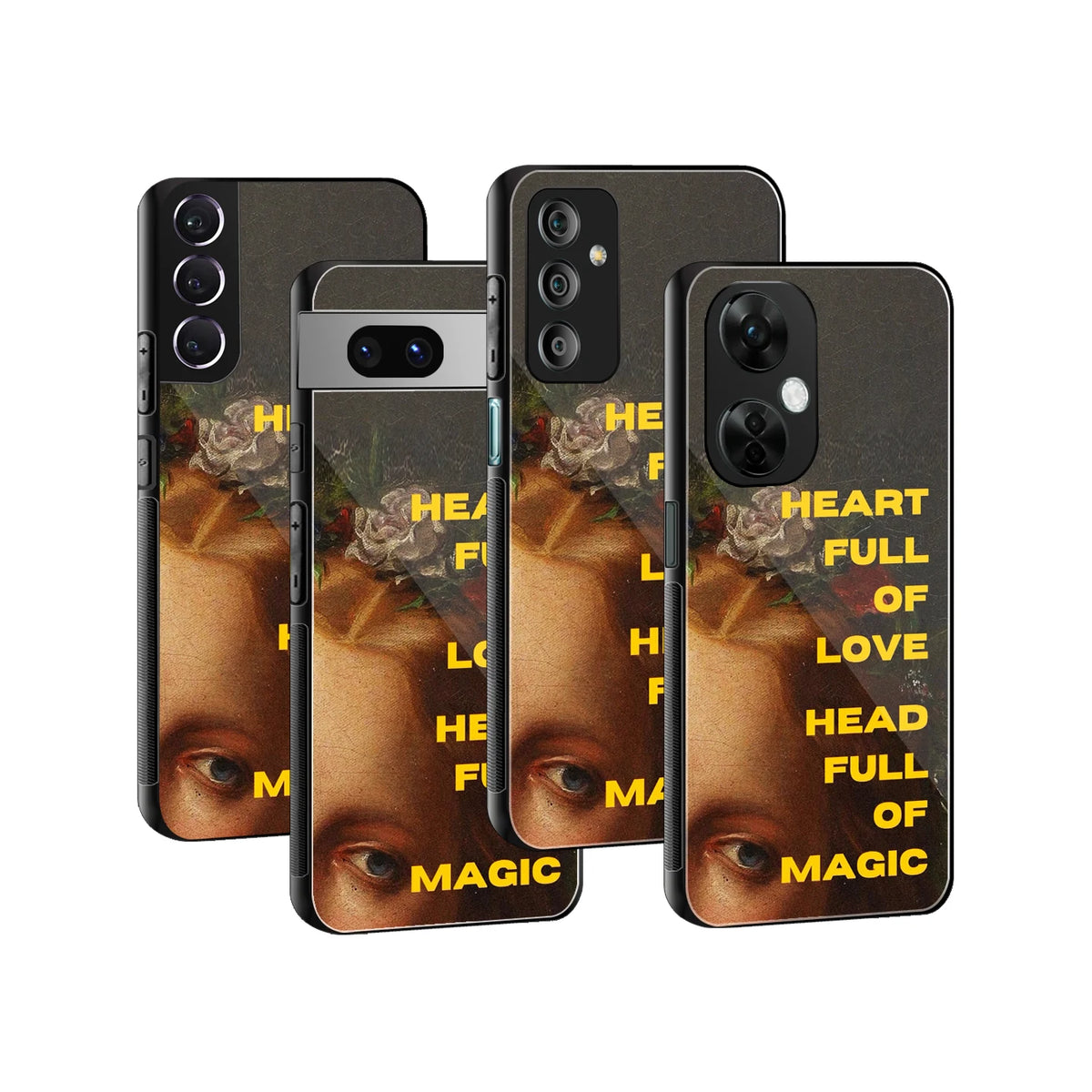 Stylish Glass Back Case for All Smartphones iPhone, Samsung, OnePlus, Pixel, Redmi, Oppo, Vivo, Motorola
