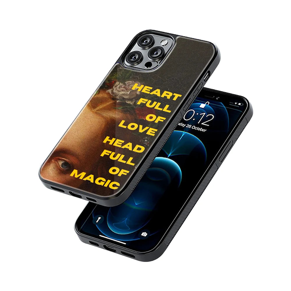 Protective Glass Back Phone Case Compatible with iPhone, Samsung, OnePlus, Pixel & More