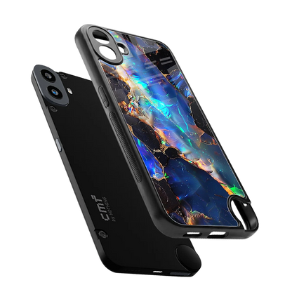 Mystic Marble sleek cmf nothing phone 1 cover with tempered glass back and TPU edges